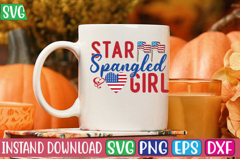 Star Spangled Girl SVG Cut File SVG Studio Innate 