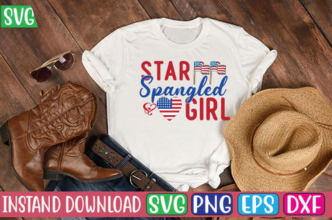 Star Spangled Girl SVG Cut File SVG Studio Innate 
