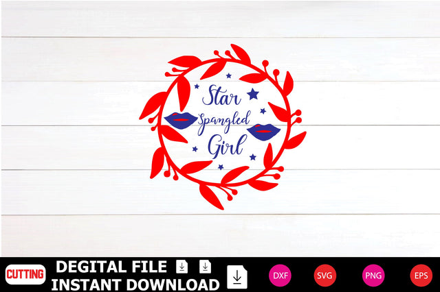 Star Spangled Girl SVG Shahin alam 
