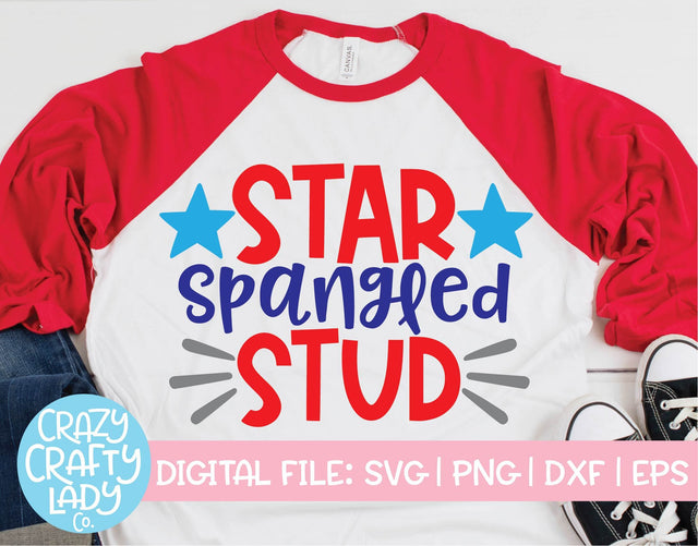 Star Spangled Stud | 4th of July SVG Cut File SVG Crazy Crafty Lady Co. 