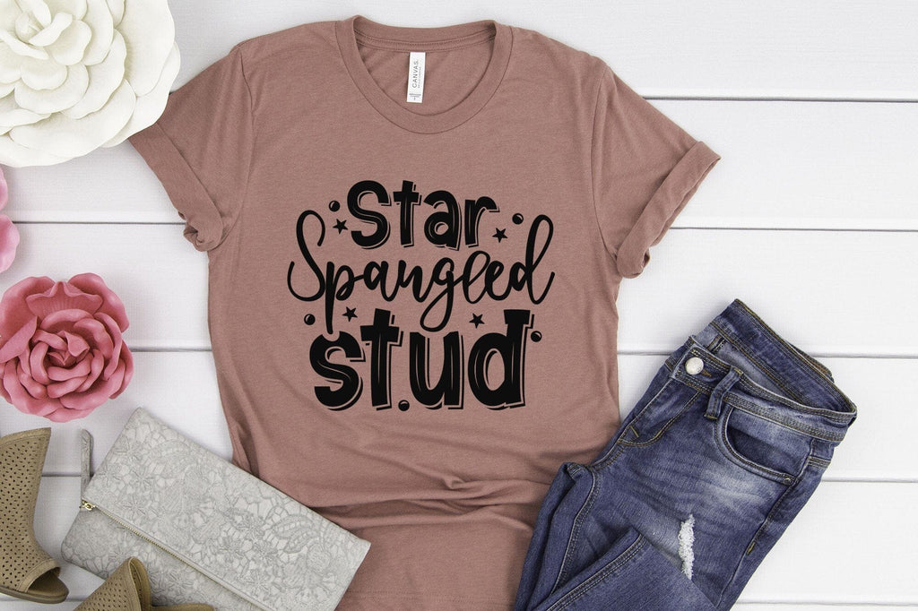 Star Spangled stud, Patriotic SVG Cut File - So Fontsy