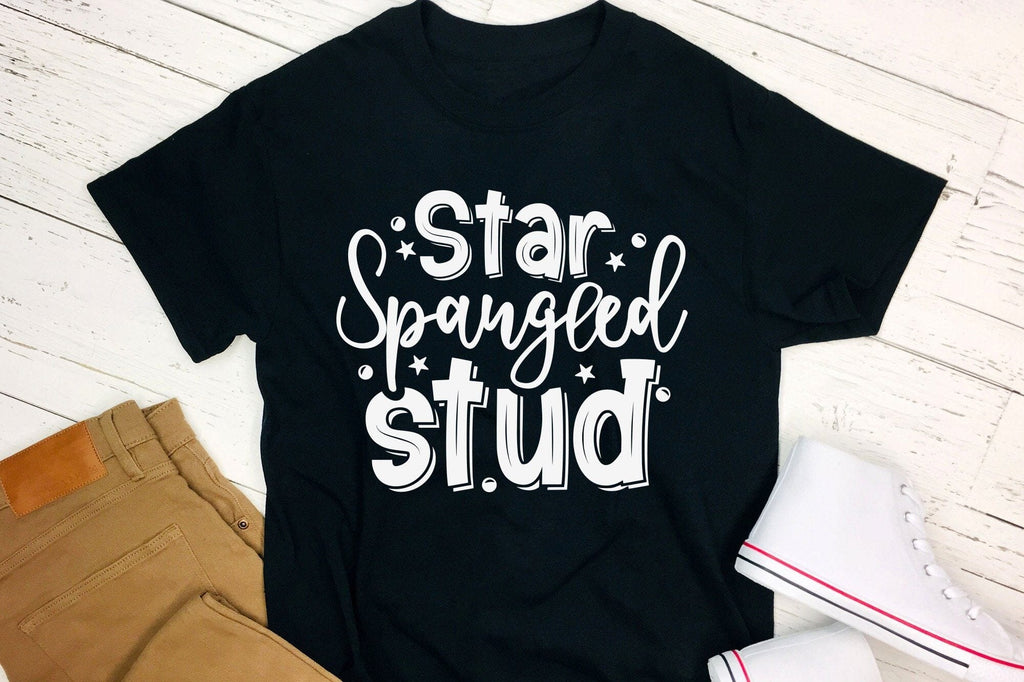 Star Spangled stud, Patriotic SVG Cut File - So Fontsy