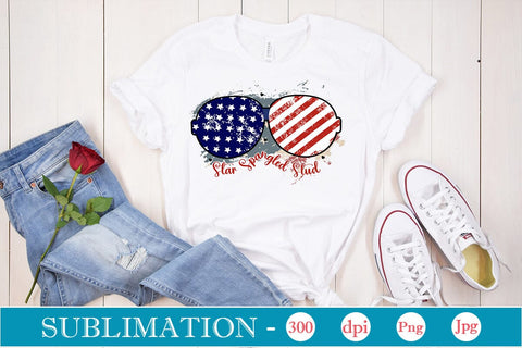Star Spangled Stud Sublimation SVGs,Quotes and Sayings,Food & Drink,On Sale, Print & Cut Sublimation DesignPlante 503 
