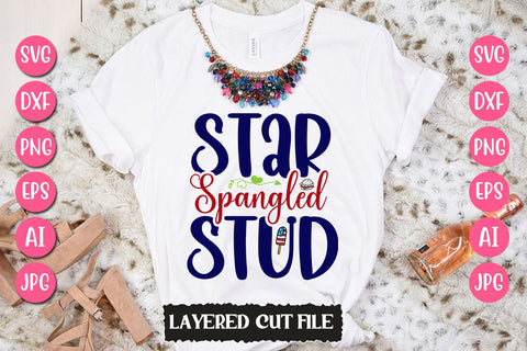 Star Spangled Stud SVG Cut File SVG Newmockups 