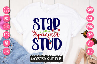 Star Spangled Stud SVG Cut File SVG Newmockups 