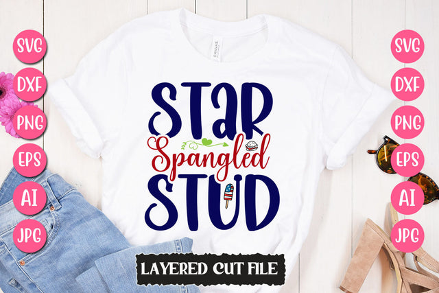 Star Spangled Stud SVG Cut File SVG Newmockups 