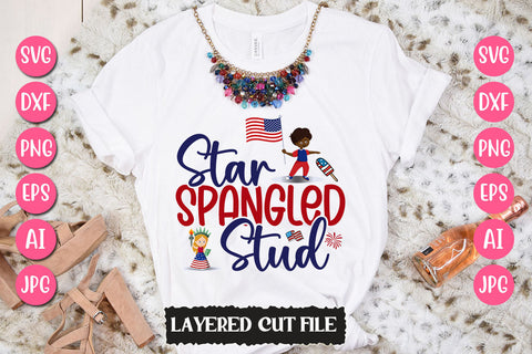 Star Spangled Stud SVG Cut File SVG Newmockups 