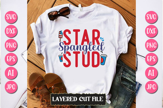 Star Spangled Stud SVG Cut File SVG Newmockups 