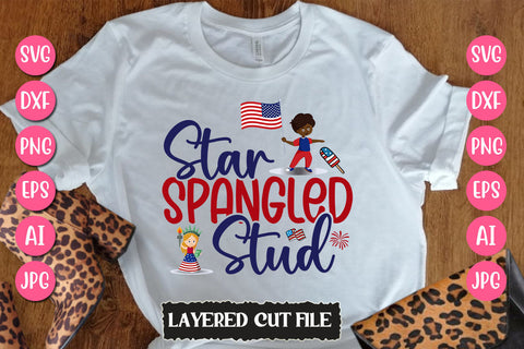 Star Spangled Stud SVG Cut File SVG Newmockups 