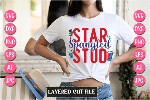 Star Spangled Stud SVG Cut File SVG Newmockups 