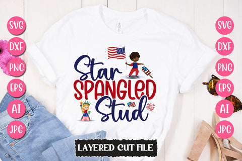 Star Spangled Stud SVG Cut File SVG Newmockups 