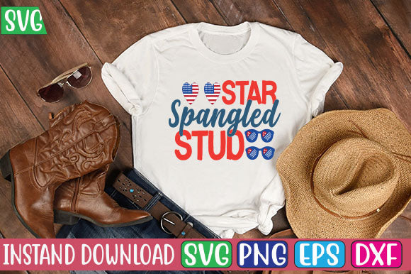Star Spangled Stud SVG Cut File SVG Studio Innate 