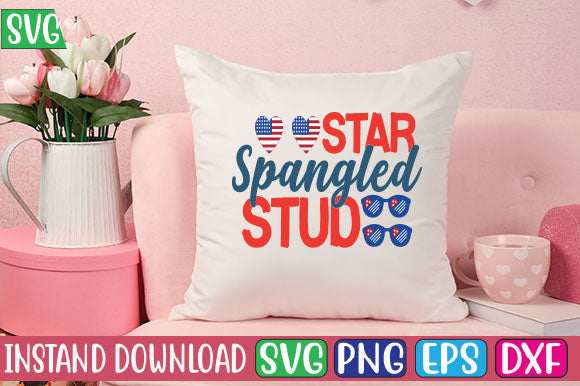 Star Spangled Stud SVG Cut File - So Fontsy