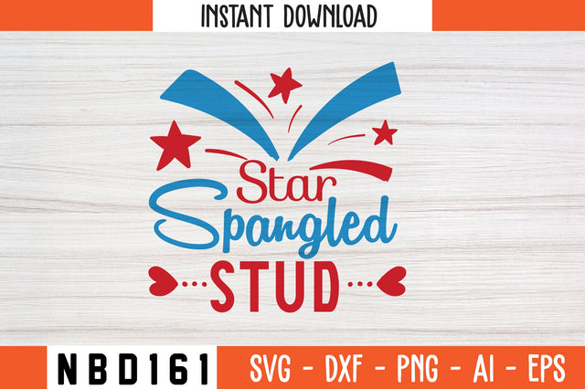 Star Spangled Stud Svg Design SVG Nbd161 