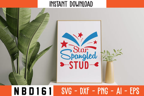 Star Spangled Stud Svg Design SVG Nbd161 