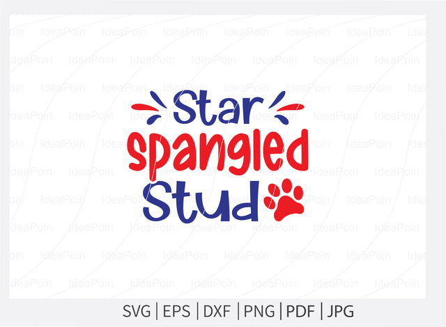 Star spangled stud svg, Patriotic Dog Bandanas svg, Dog Bandana Designs, Patriotic svg, 4th Of July svg, Dog Bandana svg, Dog svg Quotes, Dog Bandana Sayings svg SVG Dinvect 