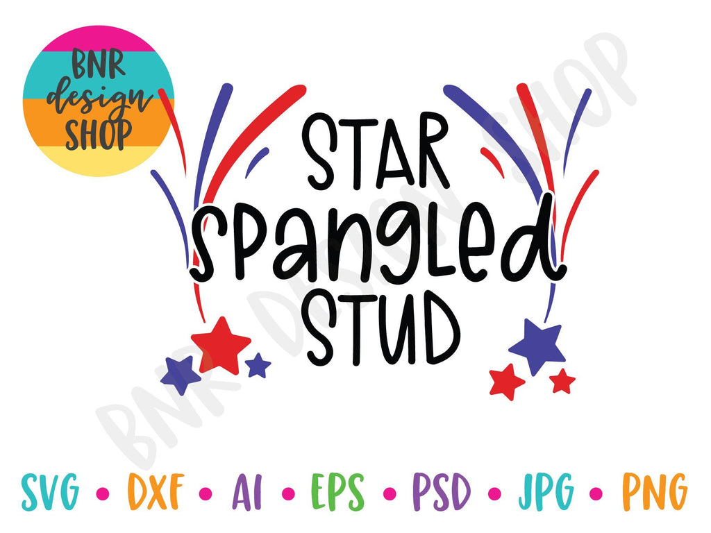 Star Spangled Stud SVG - So Fontsy