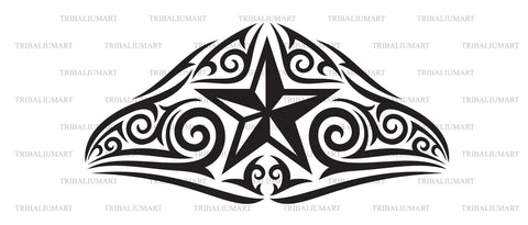 Star tattoo design SVG TribaliumArtSF 