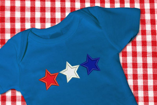 Star Trio Applique Embroidery Embroidery/Applique Designed by Geeks 