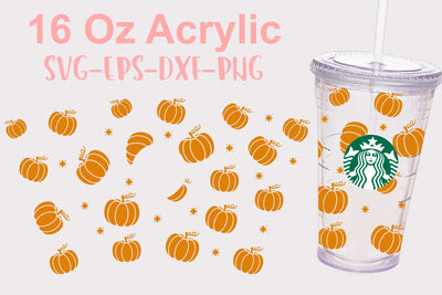 Starbucks 16 Oz Acrylic Pumpkin svg, Starbucks svg, Starbucks Halloween svg SVG Isabella Machell 