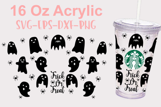 Starbucks 16 Oz Acrylic trick or treat svg, Starbucks svg, Starbucks cricut, Starbucks 16 Oz Acrylic size svg SVG Isabella Machell 