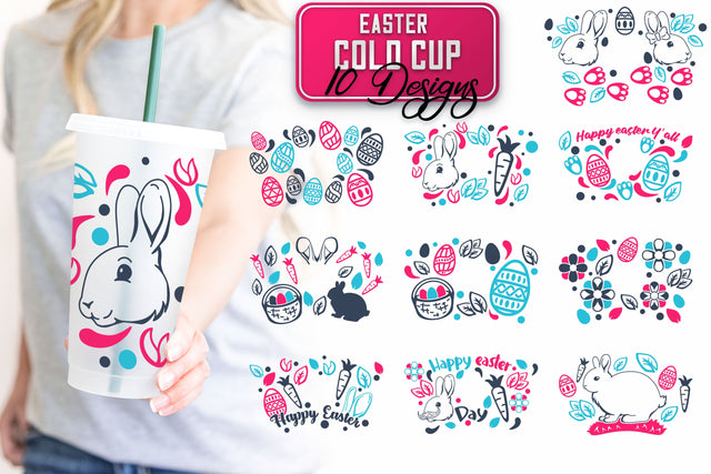 Starbucks Cold Cup 24 oz, Easter SVG Bundle, Bunny Starbucks SVG Fly Design 
