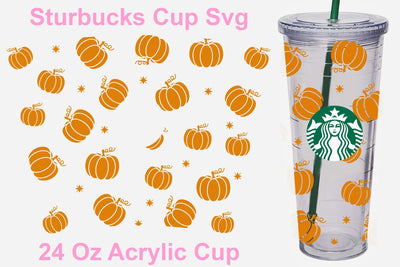 Starbucks svg, 24 Oz Acrylic cup Pumpkin svg, Halloween starbucks svg, Pumpkin Starbucks svg SVG Isabella Machell 