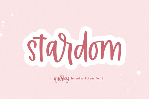 Stardom - Cute Handwritten Font Font KA Designs 
