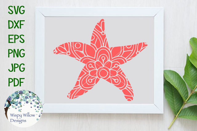 Starfish Floral Mandala SVG Wispy Willow Designs 