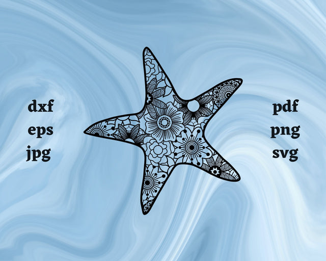 Starfish Mandala SVG Cut File SVG Northern Light SVG 