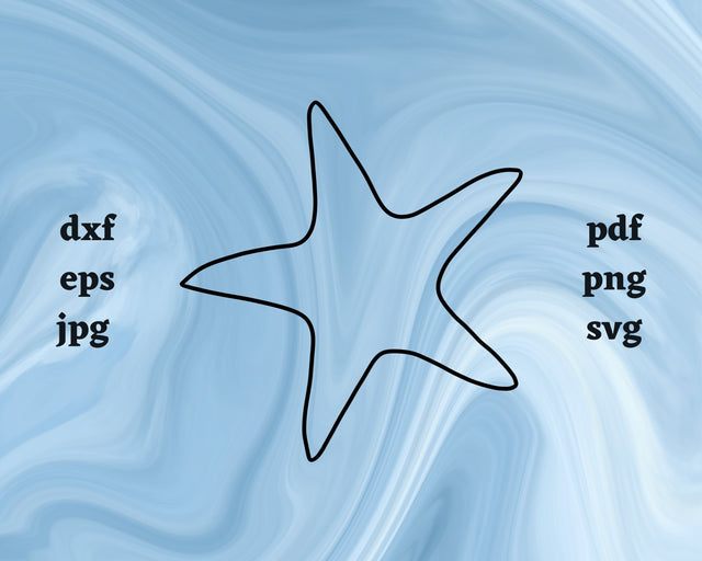 Starfish Outline SVG Cut File SVG Northern Light SVG 