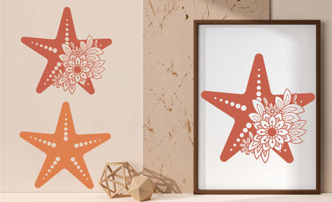 Starfish SVG, Ocean Creatures PNG, Nautical T-shirt Design. SVG Elinorka 