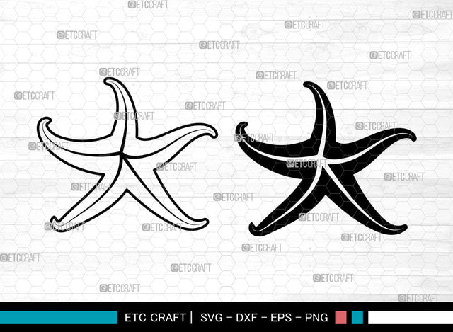 Starfish SVG, Starfish Icon, Star Fish Svg, Starfish Decor Svg, Tropical Starfish Svg, Starfish Bundle SVG ETC Craft 