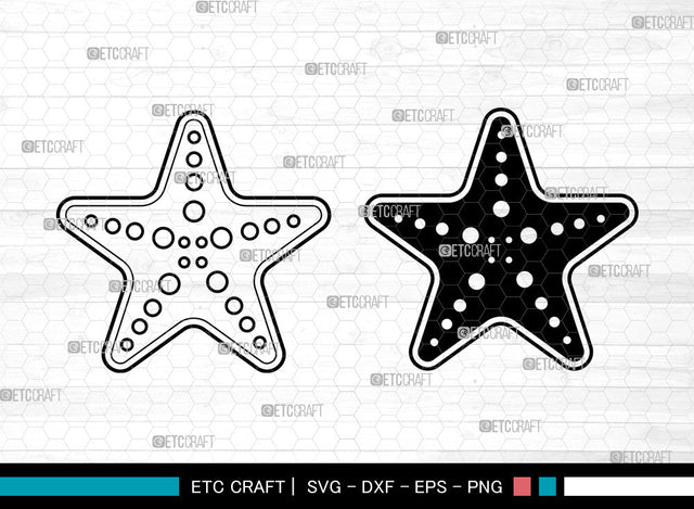 Starfish SVG, Starfish Icon, Star Fish Svg, Starfish Decor Svg, Tropical Starfish Svg, Starfish Bundle SVG ETC Craft 