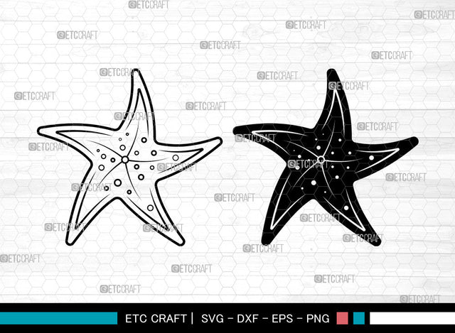 Starfish SVG, Starfish Icon, Star Fish Svg, Starfish Decor Svg, Tropical Starfish Svg, Starfish Bundle SVG ETC Craft 