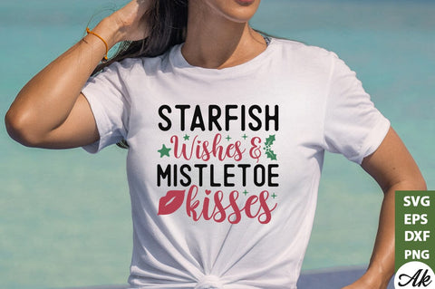 Starfish wishes & mistletoe kisses SVG SVG akazaddesign 