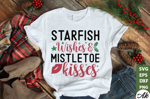 Starfish wishes & mistletoe kisses SVG SVG akazaddesign 