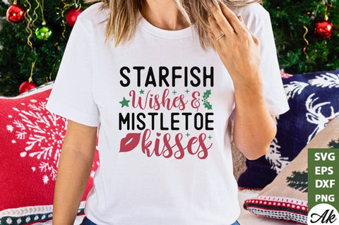 Starfish wishes & mistletoe kisses SVG SVG akazaddesign 