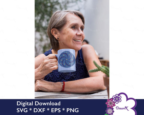 Starry Night Sky Mandala SVG SVG DawnKDesigns 