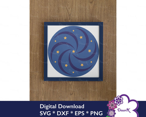 Starry Night Sky Mandala SVG SVG DawnKDesigns 