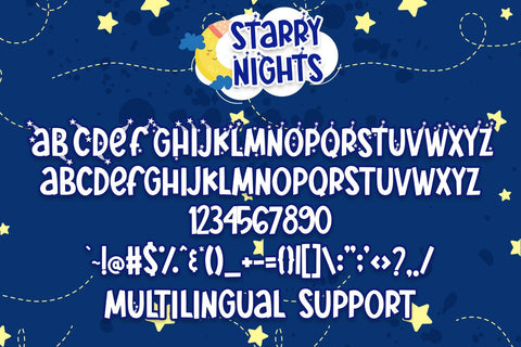 Starry Nights Font Dm Letter Studio 