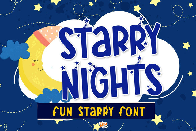 Starry Nights Font Dm Letter Studio 
