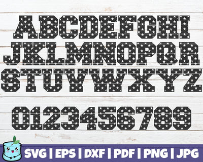 Stars Alphabet and Numbers SVG MintyMarshmallows 