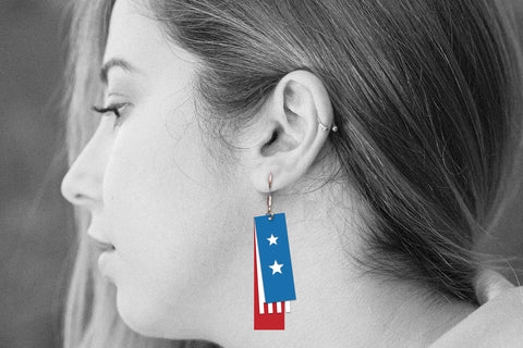 Stars and Strip Earrings Bundle SVG zafrans studio 