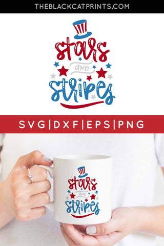 Stars And Stripes | 4th Of July Cut File SVG TheBlackCatPrints 