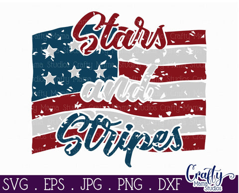 Stars and Stripes - 4th Of July - Fourth Of July Svg SVG Crafty Mama Studios 