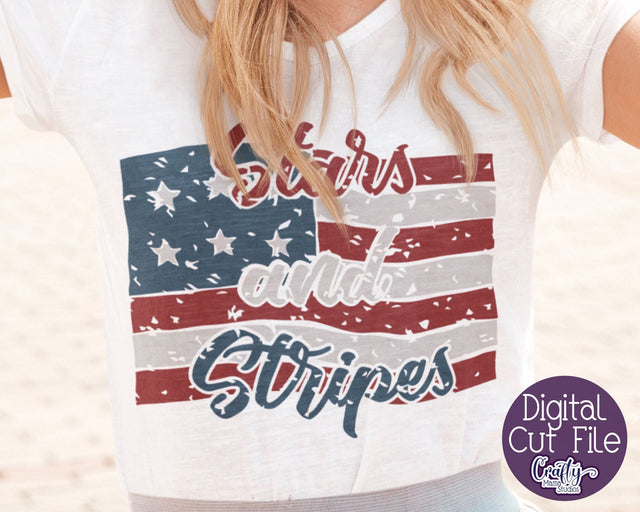 Stars and Stripes - 4th Of July - Fourth Of July Svg SVG Crafty Mama Studios 