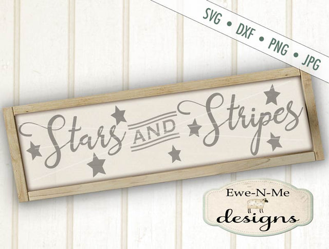 Stars and Stripes - Cutting File SVG Ewe-N-Me Designs 