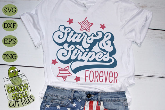 Stars and Stripes Forever Patriotic SVG Cut File SVG Crunchy Pickle 