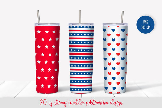 Stars and stripes Patriotic Tumbler Wrap Sublimation. Sublimation Vera Fedorova 